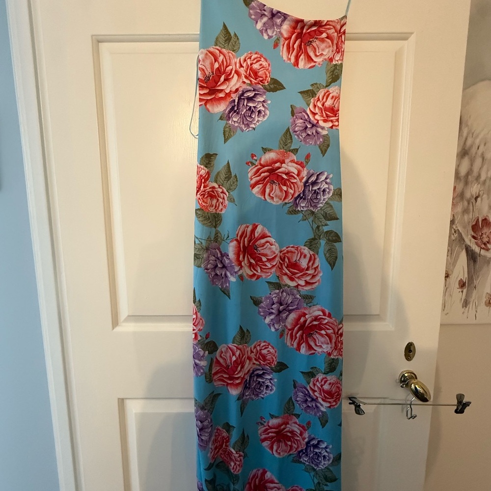 Will be DONATED 9/29 1 AFRM Floral Maxi Dress with Red and Purple Accents